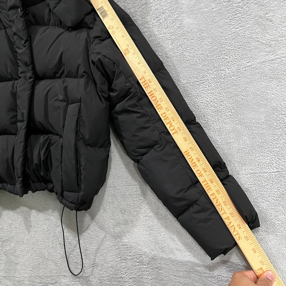 Lululemon Wunder Puff Jacket Black Goose Down Hooded Puffer Coat Womens 12 - Picture 14 of 16